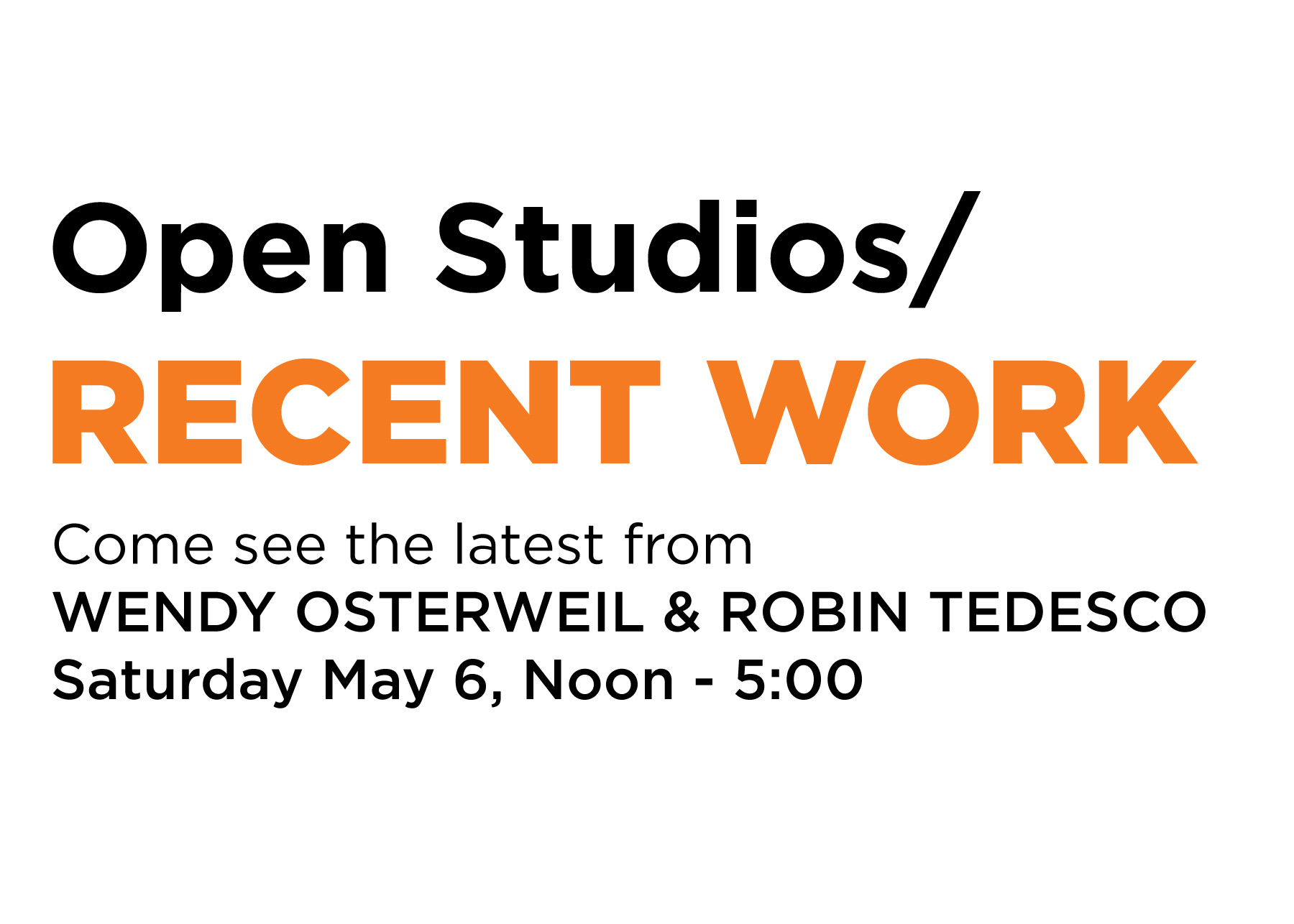 Herman st. studios open studios. See the latest from Wendy Osterweil and Robin Tedesco. Saturday May 6, 2023. Noon-5 pm
